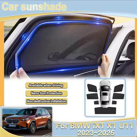 For BMW iX1 Accessories X1 U11 2023 2024 2025 2026 Car Mesh Sun Shade Sunscreen Window Curtain UV Pr