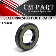 MESIN 93101-17054 OIL SEAL DRIVESHAFT FOR OUTBOARD ENGINE Yamaha 2-stroke E15 15HP ARS 17x30x6 / 17-