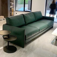 Retro Office Sofa Business Reception Office Genuine Leather Iron Sofa Italian Household Minimalist G