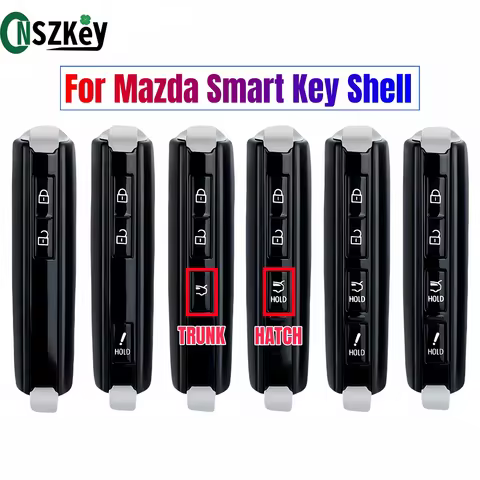 CNSZKEY WAZSKE13D03 Smart Remote Car Key Shell Case FOB for Mazda 6 CX-9 CX-3 CX-5 CX-30 Axela 2020 