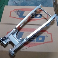 * YAMAHA RXZ SWING ARM LEO CNC SILVER BLUE REAR FORK + SWING ARM BUSH + SWING ARM RUBBER + SWING ARM