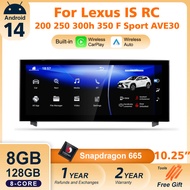 Nunoo Android 14 Wireless Carplay Auto Rao For Lexus IS RC 200 250 300 350 200t 300h Multimea Player