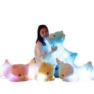 2023 New 50cm 85cm LED light bear toy stuffed animal plush light up teddy bear doll luminous pillow kids toys gift for her