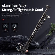 BOLANY Front Fork Pump With High Pressure Drive Gauge 300 PSI Aluminum Alloy Mutifuctional Motorcycle Air Pump Portable Bicycle Tire Pump