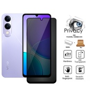 LAYAR PROMO Tempered Glass Privacy Screen VIVO Y04 / Y04S Anti-Scratch Spy Glass 9D Full