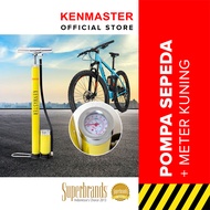 Kenmaster Pompa Sepeda + Meter Kuning - PMPA030