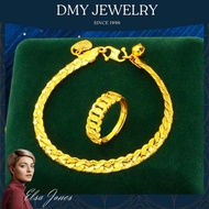 DMY Jewelry Emas 916 Original Lelong/Gelang Tangan Perempuan/Woven Bracelet