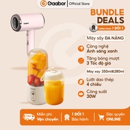 Combo Gaabor 30 Cốc xay sinh tố cầm tay FP03T-WH01A và máy sấy tóc ánh sáng xanh GHD-N1000D - Hàng