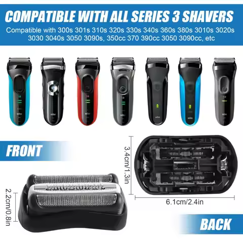 New 3 Series 2/3/5/6/7/8 Compatible with Braun 21B 21S 32S 32B 52B 53B 73S 70B 70S 83M Electric Shav