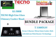 TECNO HOOD AND HOB BUNDLE PACKAGE FOR ( KA 9808 &amp; T 3388TGSV) / FREE EXPRESS DELIVERY