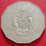 Uang Koin Kuno Luar 50 Cents Solomon Islands