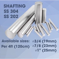 120cm long (19mm to 25mm) STAINLESS SHAFTING STAINLESS SOLID ROUND BAR STAINLESS STEEL 202 SUS304