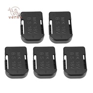 5Pcs Battery Storage Rack Battery Holder Case for  18V Fixing Devices(Black)