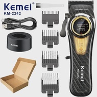 Kemei | Kemei 2242 Hair Clipper Barber Electric Professional Cordless Hair Trimmer Rechargeable Fade