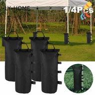 LY-HOME 1/4Pcs Tent Sandbag, Canopy with Handle Garden Gazebo Foot Leg, Durable Black Party Tent Set