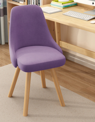 文記 - 北歐風時尚旋轉餐椅(紫色麻布/乳膠坐墊)(尺寸:42*42*82CM)#M209012096