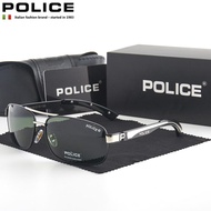 [ขายดี2023] Kacamata Hitam POLICE แบรนด์หรูดีไซเนอร์แบรนด์ชั้นนำสำหรับผู้ชาย Kacamata Pilot Polarized แบรนด์2018 UV400แว่นตาสำหรับขับรถ