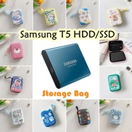 【New product】For Samsung T5 9.5x13.5cm HDD/SSD Hard Drive Storage Bag Creative Cartoons Portable External Hard Drive Waterproof Anti drop Pouch for USB Accessories Case