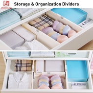 [clarins.sg] Adjustable Drawer Organizer Storage Clapboard Expandable Drawer Organizer Closet