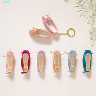 LUXE Mini Ballet Shoes Keychain, Satin Ballet Shoe Shape Pointe Shoes Keyrings, Accessories Pointe S
