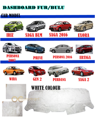 Customized Dashboard Cover Fur/Bulu (White) For Proton Wira BLM/FLX Persona Perdana Ertiga Iriz Exor