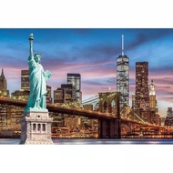 Puzzle 1000 - Jigsaw Puzzle 1000 - Puzzle 1000 pcs The Statue Of Liberty and Brooklyn Bridge USA - P