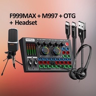 Bonkyo F999MAX SET sound card live broadcast equipment full set Bluetooth live sound card audio live