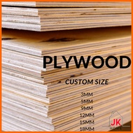 JK Plywood Murah Papan Kayu Custom Cut 3mm 5mm 9mm 12mm 15mm 18mm plywood board wood panel lapis art board papan dinding