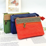 Multi-Layer Coin Purse Card Coin Purse Three-Layer Coin Purse Canvas Coin Purse Zipper Coin Purse Co