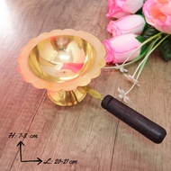 Pure Brass Dhoopakal with Brass Handle | Indian Prayer Item