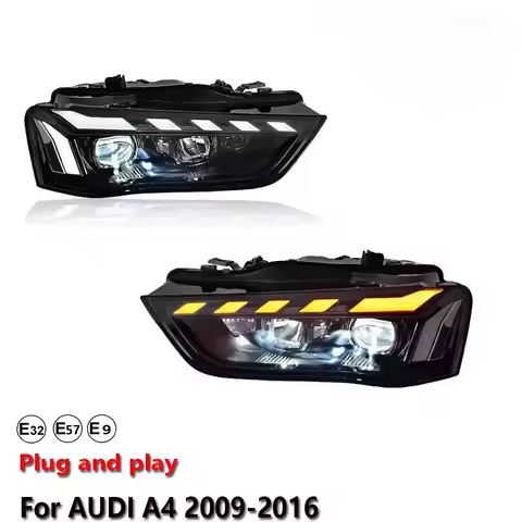 Accessories Headlights Light For Audi A4 B8 B8.5 DRL 2013-2016 LED DRL Projector Front Turn Signal P