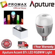 Aputure Accent B7c LED RGBWW Light  Smart Bulb For E27 Bulb 7W 2000K-10000K wireless App control (10