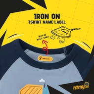 NTMY Label Sticker Name Iron On Sticker Nama Sticker Baju Iron On Kartun