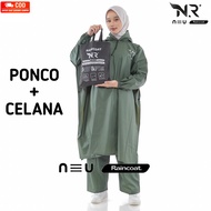 HIJAU Neu RAINCOAT, PONCHO RAINCOAT TROUSERS Men Women Thick Strong Elastic Anti Seepage By NEU Army