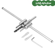 UAENAUH0 Adjustable Hole Saw, 40-300mm Range Silver  Circle Cutter Drill Bit, Precision Heavy Duty A