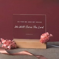 必定事奉耶和華 約書亞記24:15 恩典之光 聖經經文LED燈 經文禮物