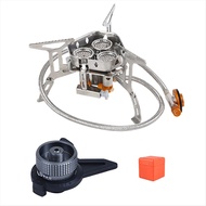 3 Heads Tourist Camping Gas Stove 5800W Folding Backpacking Furnace Outdoor Hiking Picnic