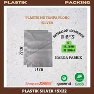 (WHOLESALE) HD PLASTIC PACKING SILVER 15X22 (500 SHEETS)