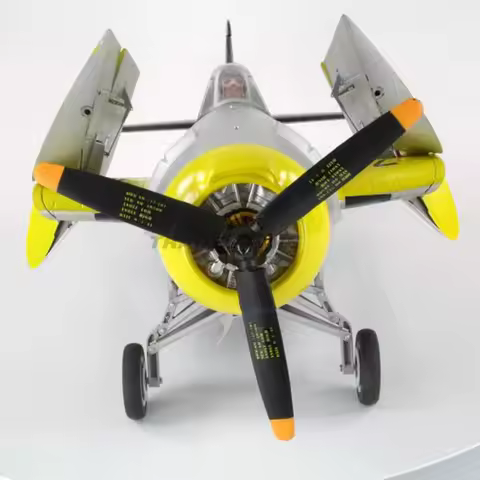 LX/Lanxiang/Sky Flight Hobby F4F Yellow Wildcat Propeller Warbird Airplane ARF/PNP