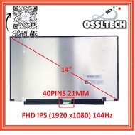 DE.LL Alienware X14 R1 P150G LCD Screen LQ140M1JW54 LQ0DASE343 14.0 inch Nano Slim 40 Pins 144Hz Ful