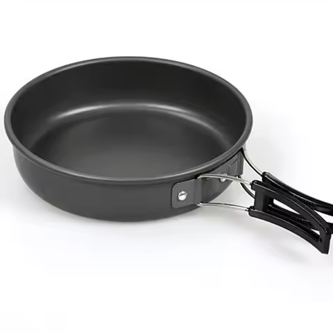 Outdoor Folding Nonstick Flat Frying Pan 18cm 20cm 22cm Camping Pan