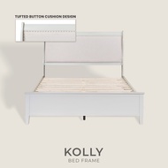 Katil Kolly Bujang | Queen Aesthetic Soft Linen Headboard | Bilik Tidur Anak Remaja | Senang Pasang