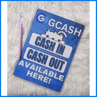 ∟ ∪ ▨ Laminated Gcash Cash In/ Out/ E-load Signage