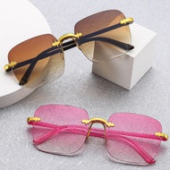 Fashion color gradient glasses km14 imported framelessOriginal fashion sunglasses accessories