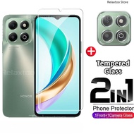 2in1 9H Full Cover Screen Tempered Glass For Honor X8 C X6 X7 X9 A B X6B X6A X7A X8C X7B X8A X8B X9A