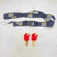 Excavator Key Red 5P8500 for Cat Heavy Equipment Ignition Loader Dozer Metal & Plastic Black & Gold