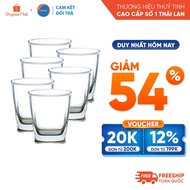 [Return Commitment If Broken] Set of 6 Plaza Glass Cups 195ml - Genuine