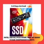 INTEL SSD M.2 PCIE NVME 760P 3D NAND 512GB (SSDPEKKW512G8XT)