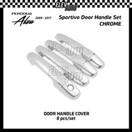 Perodua Alza 2009 - 2021 CHROME Door Handle Set Bowl Cover Trim Accessories 2012 2013 2014 2015 2016