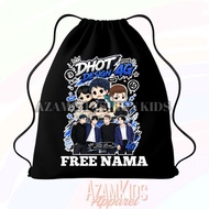 (FREE NAME) Cordura Dhot String Bag Drawstring Bag 4G GangDesign Free Name / Dhot Children's Backpac